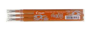 Pilot Frixion Ball/Clicker stierateľná vložka do rolleru, 0,35 mm #oranžová (3ks) 31546065 Písacie a kresliace potreby