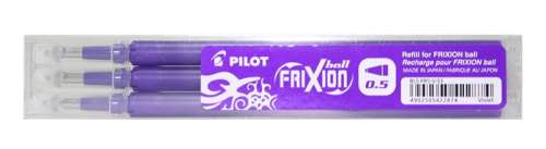 Pilot Frixion Ball/Clicker stierateľná vložka do rolleru, 0,25 mm # fialová (3 ks)