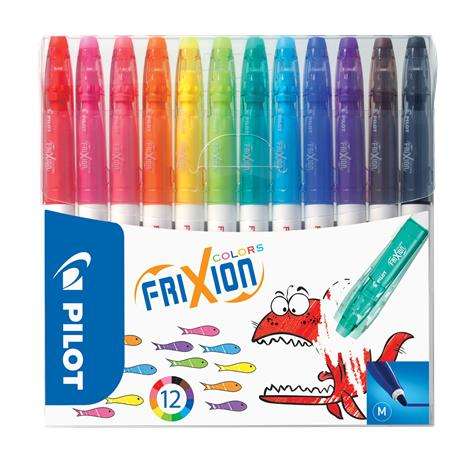 Pilot Frixion Colors set de stilouri cu vârf de pâslă ștergătoare 12 bucăți