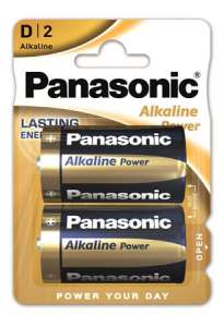 Baterii Panasonic Alkaline Power, D, 2 buc (LR20APB/2BP) (LR20APB/2BP)