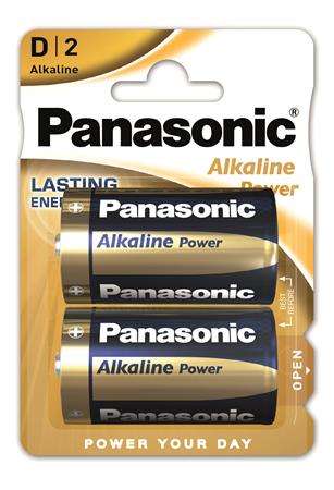 PANASONIC Batterie D goliate, 2 Stück, PANASONIC "Alkaline power"