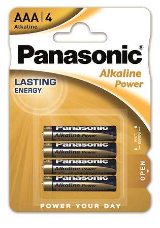 Elem PANASONIC Alkaline Power 1,5 V alkáli AAA (4db) LR03APB-4BP