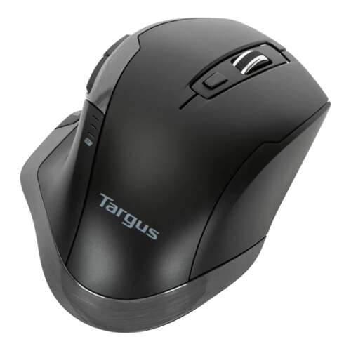 Targus AMW584GL Antimicrobial Ergo Wireless Mouse, black, angled view