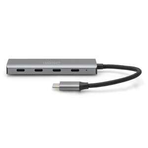 Digitus USB-C Hub, 4-Port Aluminium, DA-70246, Silber - Digitus
