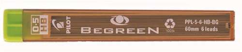 PILOT BeGreen 0,5 mm HB Bleistiftminen, 6er Pack