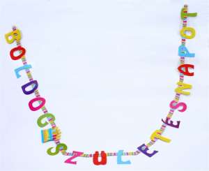 Happy Birthday Banner, bunte Buchstaben, Party Dekoration - Partydeko