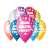 Zestaw kolorowych balonów urodzinowych o średnicy 30 cm z napisem "Szczęśliwego Dnia Urodzin!"
