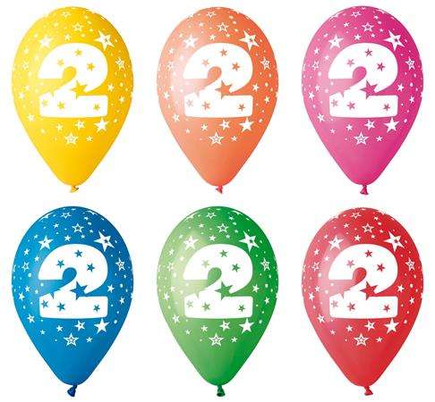 Ballon, 26 cm, mit Zahlen, 2 31546652