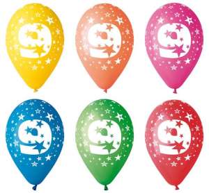 Balon, 26 cm, numeros, 9 31546665 Baloane