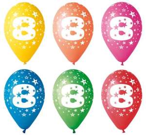 Balón, 26 cm, početný, 8 31546667 Balóny
