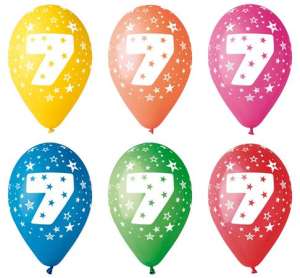 Balón, 26 cm, početný, 7 31546669 Balóny