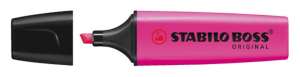 STABILO BOSS Original highlighter, pink, chisel tip, 2-5mm - STABILO
