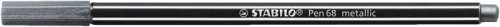 STABILO Fineliner, 1,4 mm, STABILO "Pen 68 metallic", silber