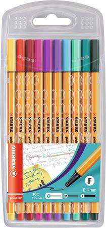 STABILO Point 88 Fineliner Stifte, 0,4 mm, 10 Farben