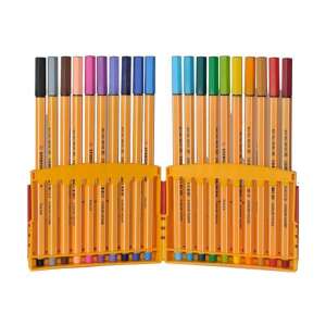 Set de stilouri STABILO Point 88, 20 culori, 0,4 mm, design cu imprimeu zebra - STABILO Linere