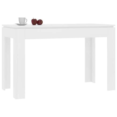 Fehér forgácslap étkezőasztal 120 x 60 x 76 cm 57898760