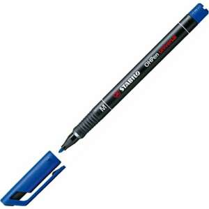 Angled view of STABILO OHPen Universal M blue marker - Permanent marker