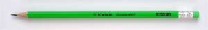 STABILO Graphitstift mit Radiergummi, HB, sechseckig, STABILO "Swano Neon", grün 31547056 Graphitstifte