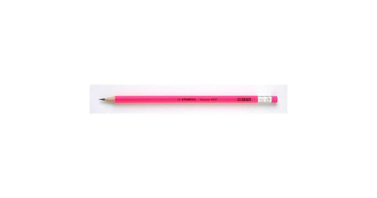 STABILO Graphite pencil with eraser, HB, hexagonal, STABILO "