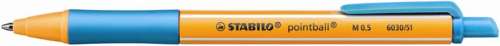 STABILO Pointball turquoise ballpoint pen, 0.5 mm, retractable