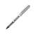 Uniball Eye rollerball pen, 0.5mm, black ink, clear barrel, silver accents