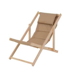 Patio Lux Hampton bézs összecsukható napozószék fa vázszerkezettel - Patio