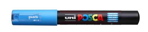 UNI Dekormarker, 0,7-1,0 mm, UNI "Posca PC-1M", svijetloplava
