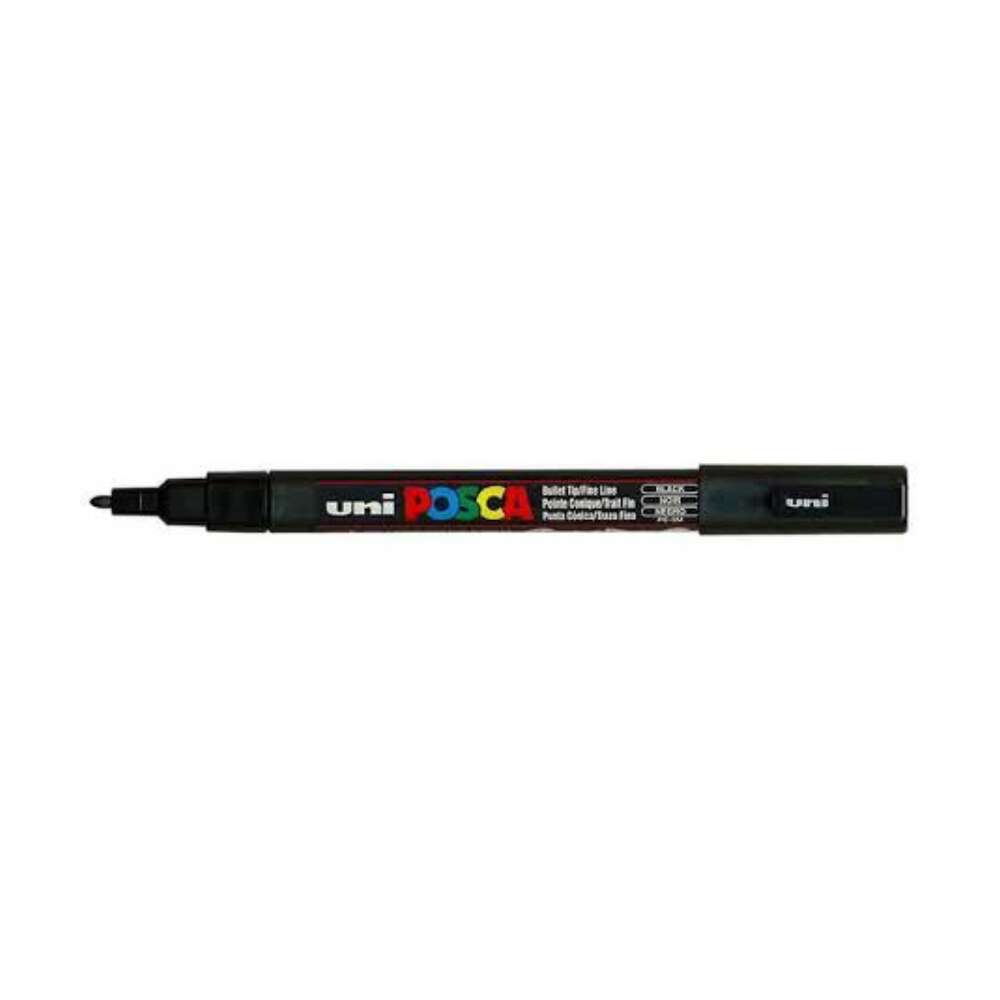UNI Dekormarker, 0,9-1,3 mm, UNI "Posca PC-3M", fekete