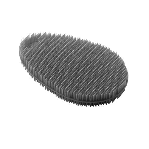 Metaltex silicone cleaning scrubber, grey, for pots and pans