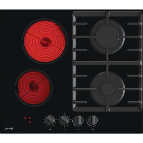 Gorenje GCE691BSC Negru Incorporat 60 cm Combinat 4 Zone Plita cu Gaz