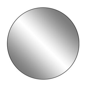 Oglindă de perete, ramă metalică rotundă, culoarea neagră, 75 cm 131508634