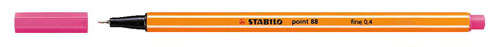 STABILO Point 88 Fineliner Pen, 0.4 mm, Pink