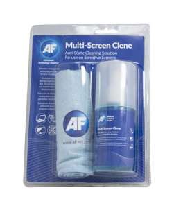 AF Reinigungsflüssigkeit für Bildschirme, mit großem Mikrofasertuch, Pumpe, 200 ml, AF "Multi screen-clene" 31547577 Bildschirmreiniger