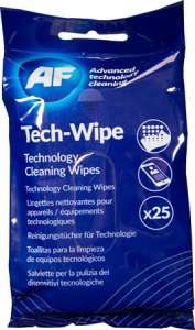 AF  Reinigungstücher für Bildschirme, alkoholfrei, feucht, 25 Stück, AF "Tech-wipes" 31547589 Bildschirmreiniger