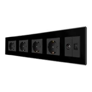 LUXION 4-es Schuko Aljzat - TV & Internet - Üvegkeret