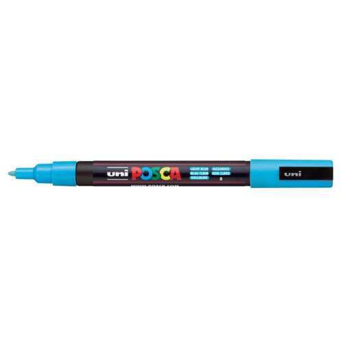Marker UNI Decor, 0,9-1,3 mm, UNI "Posca PC-3M", albastru deschis