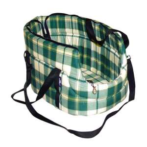 COBBYS PET FIT zöld kockás kisállat hordozó, 37x21x23cm - Állattartás
