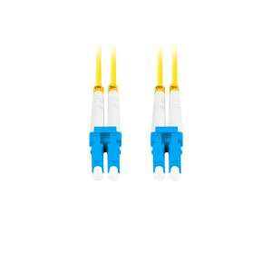 Lanberg FO-LULU-SD11-0010-YE duplex optical patch cable with 4xLC/UPC connectors, duplex 9/125 LSZH, 1m - Cable