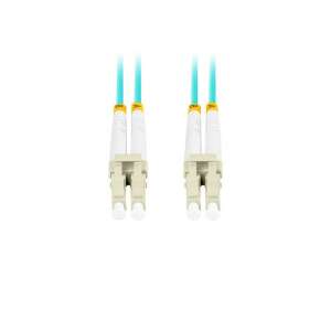 Kabel patchowy optyczny duplex Lanberg FO-LULU-MD31-0030-TQ z 4 złączami LC/UPC, 50/125 LSZH OM3, 3m - Kabel