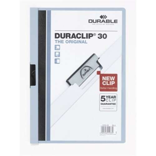 Durable Duraclip 30 A4 világoskék clip-mappa, az eredeti, Németországban készült