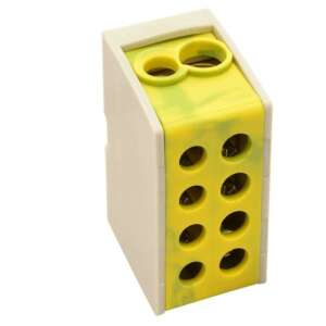 Tracon FLE-35/25ZS DIN sínre szerelhető kapocs, zöld/sárga, 1x35+1x25mm2, 400VAC, 125A - Sorkapocs