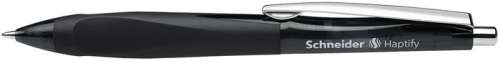 SCHNEIDER Golyóstoll, 0,5 mm, nyomógombos, fekete színű tolltest SCHNEIDER "Haptify", fekete 31547750