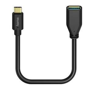 Hama USB Type-C to USB-A adapter, 0.15m, black - Data Cable