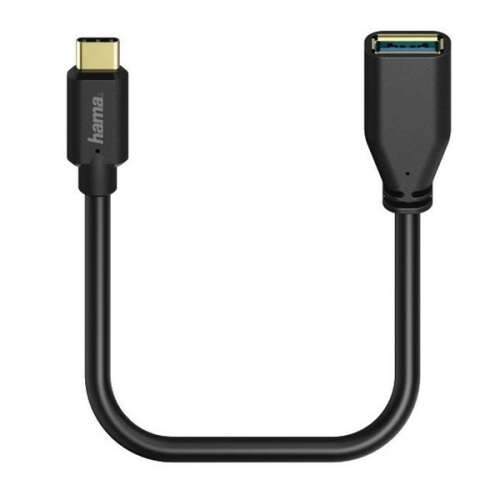 Hama USB Type-C to USB-A adapter, 0.15m, black
