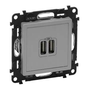 VALENA LIFE Ładowarka z gniazdem 2xUSB aluminium 753312 57935874 - Pomoc w instalacji elektrycznej