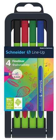 Schneider Line-Up Fineliner 0.4mm 4-pack assorted colors