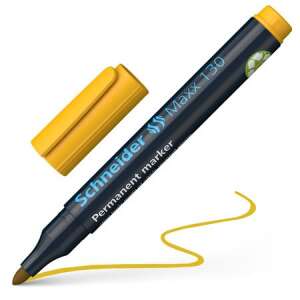 Schneider Maxx 130 permanent marker, yellow, chisel tip - Marker