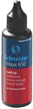 SCHNEIDER Utántöltő palack "Maxx 230 és 280" alkoholos markerekhez, 50 ml, SCHNEIDER "Maxx 650", piros 31548082