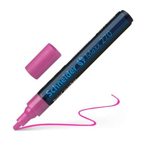 Marker permanent Schneider Maxx 270, roz, grosimea liniei 1-3 mm