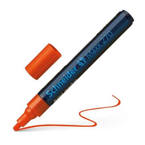Marker lakierniczy SCHNEIDER, 1-3 mm, SCHNEIDER "Maxx 270", pomarańczowy